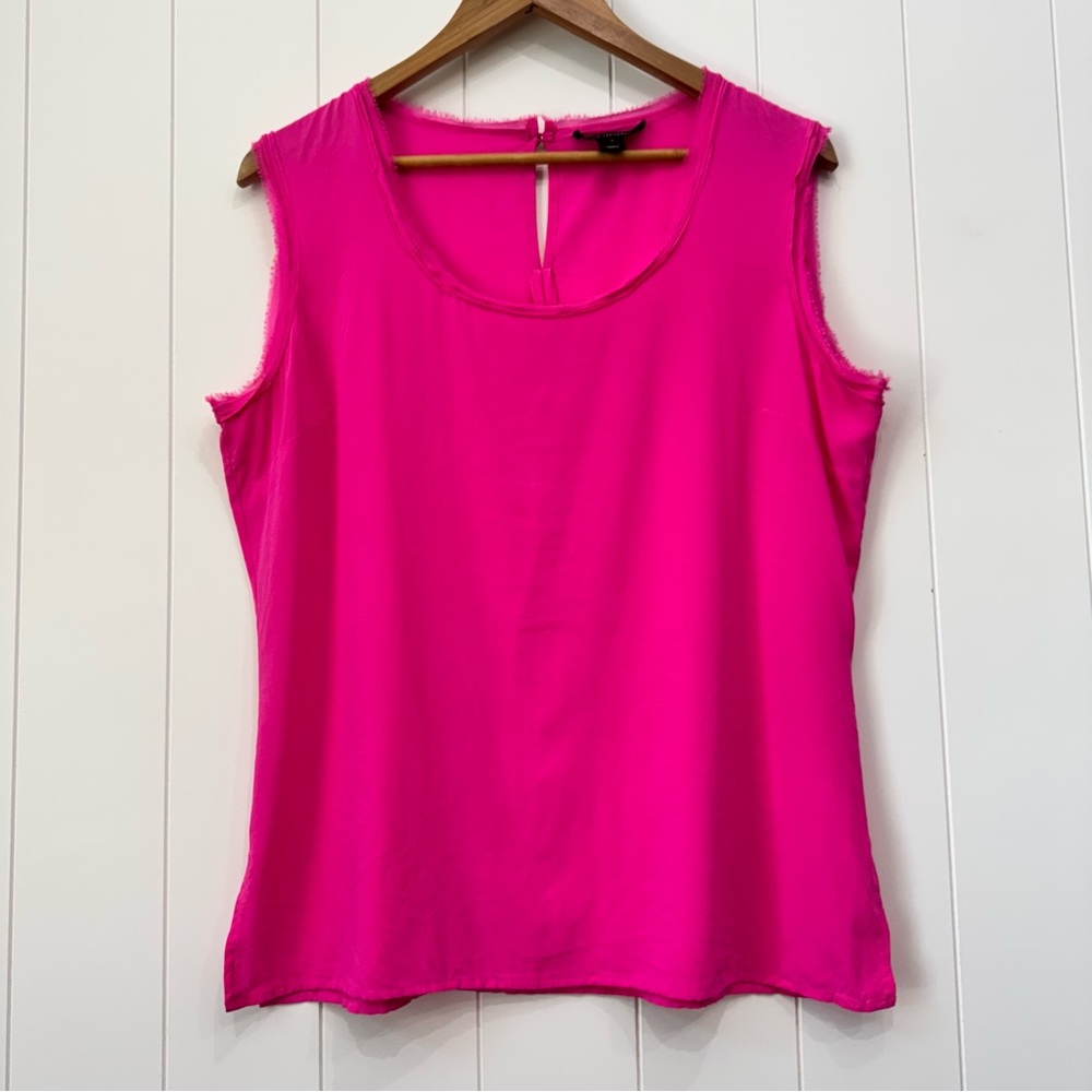 St John Silk Blend Sleeveless Blouse Top Pink Women’s Size 12